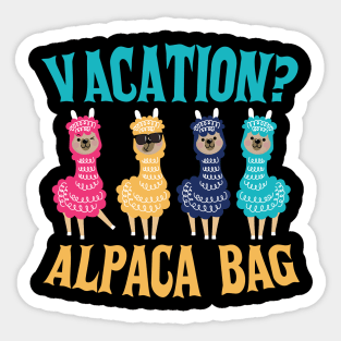 Alpaca vacation Sticker